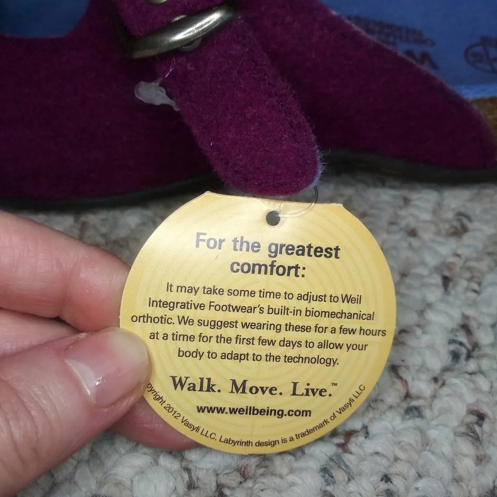 Dr. Andrew Weil Rasberry Wool Orthaheel Tech Women's Clogs - Picture 6 of 9